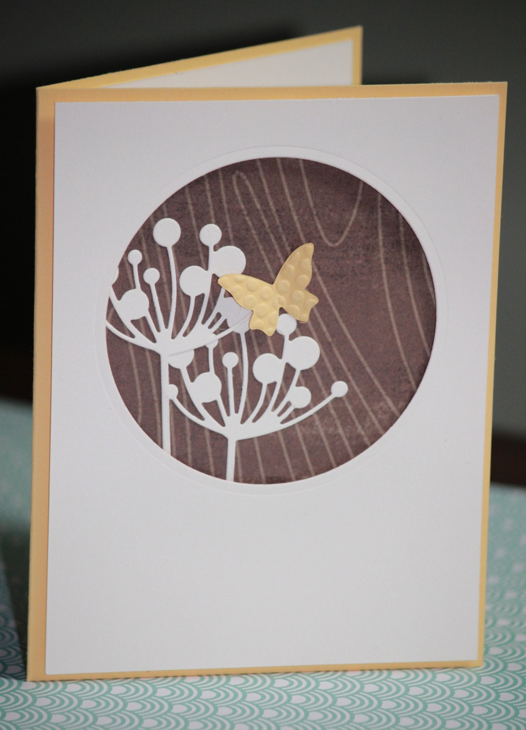 One Handmade Congratulations Card Flowers Butterfly Congrats