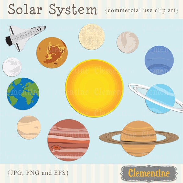 40% OFF SALE -Solar System clip art images, planet clip art, solar system images, royalty free- Instant Download Il_170x135