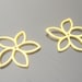Wholesale Matte Gold Small 5 leaf  Flower Earring Findings, setting, connector, pendants 2 pc S514041