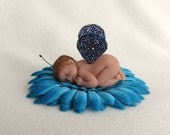 Handmade Infant Baby Butterfly Doll Miniature With OOAK Handmade Wings for display or decoration, cake topper or photography prop