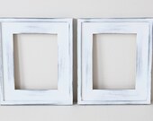 2) 8x10 chunky shabby chic distressed picture frames - white or choose your colors - distressed rustic home decor nursery decor