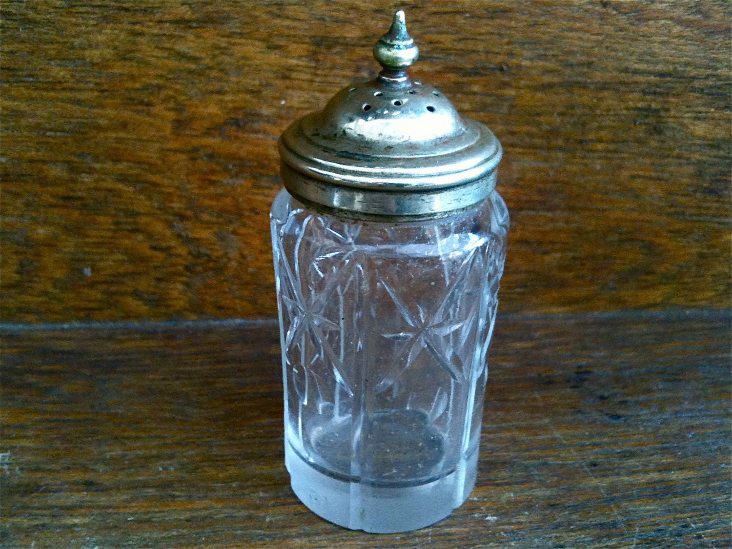 Vintage English Cut Glass Salter