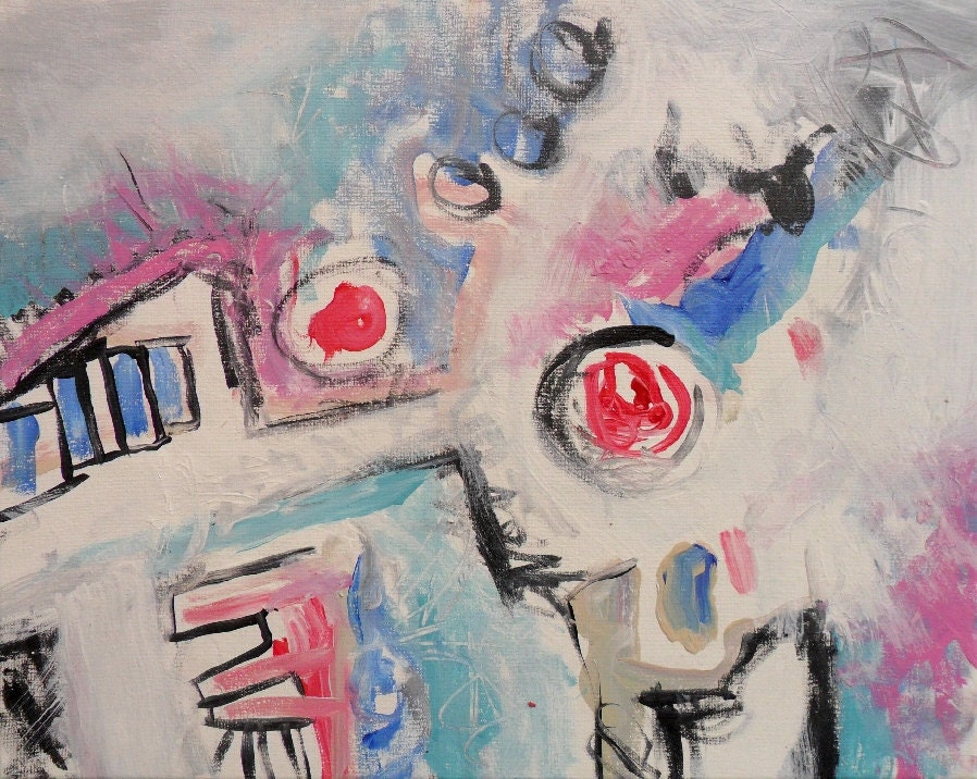 Abstract Acrylic Original painting Expressionism Modern art - Inner Child No.1 - Skye Taylor