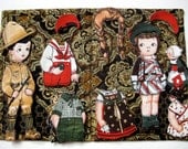Cloth Paper Dolls with Quilted Book - Soft Toy - Boy Girl