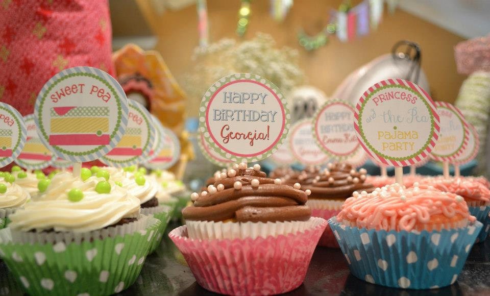 DIY Printable, Princess and the Pea CUPCAKE TOPPERS Il_570xn