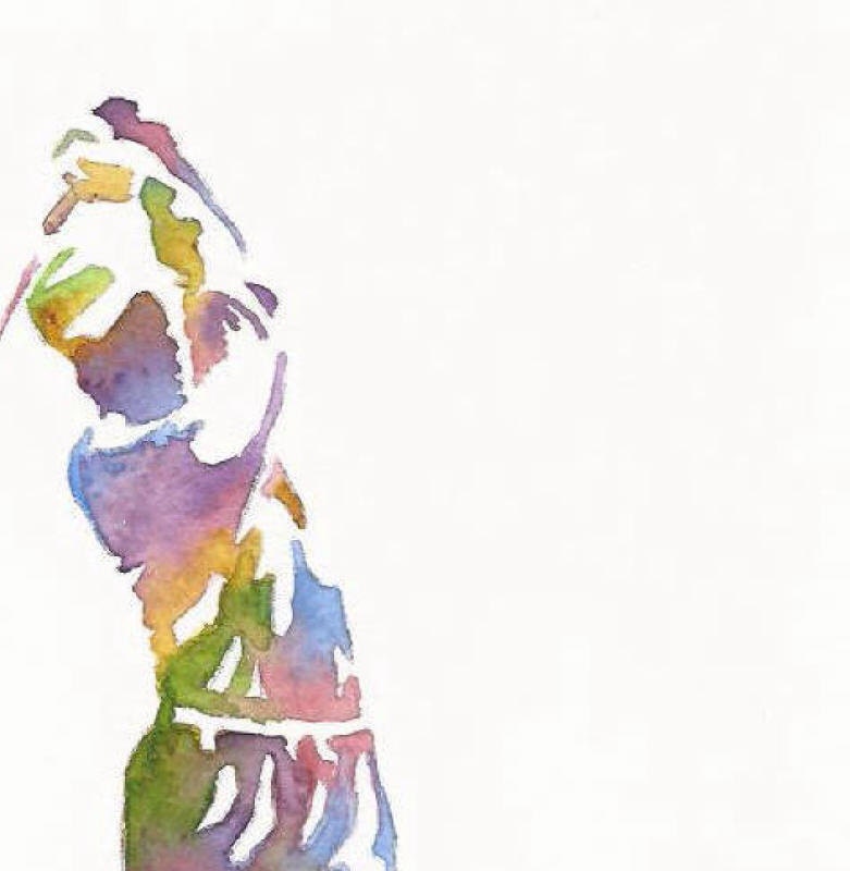 Golf Man, Sports Athlete Fathers Day Dad Gift, Art Print of Original Painting, Birthday Gift for Him, Barbara Rosenzweig, Etsy Reproduction