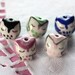 5 Piece Porcelain Sleeping Owl Beads - 15x15mm