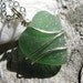 Spearmint Green Heart Sea Glass Jewelry Pendant Beach Glass Pendant