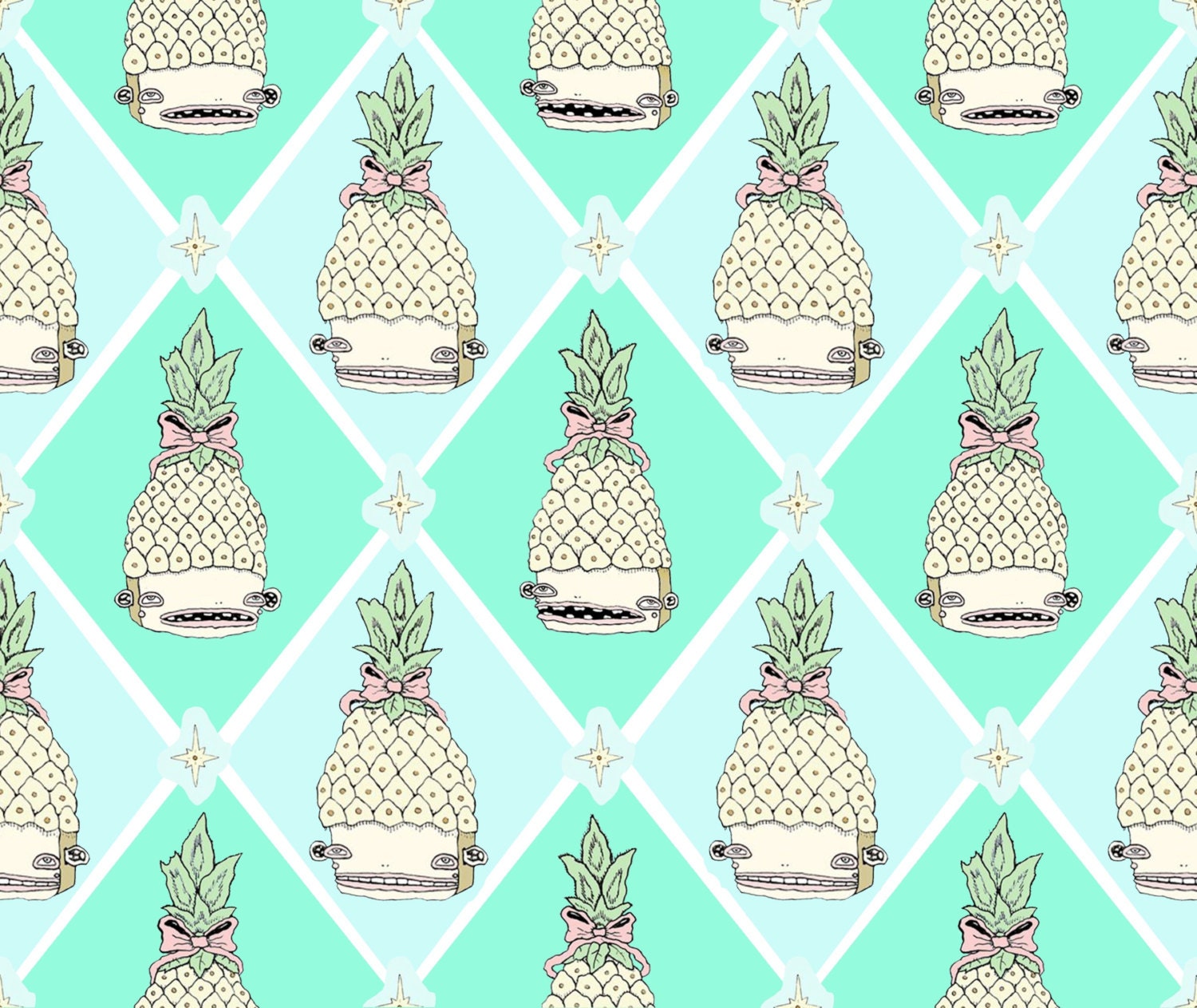 One Yard of Pineapple Fabric - Reserved for Anni