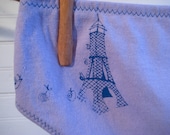 Eiffel Tower Lavender Boy-Cut Underwear - Recycled Cotton - Women's 10 - Ready to Ship