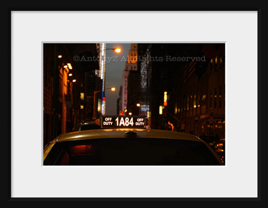 Hailing a Taxi Cab in New York City 8x10 Fine Art Print