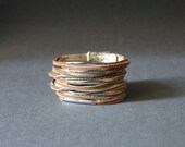 Multi Strand Soft Leather Bracelet(Gold)