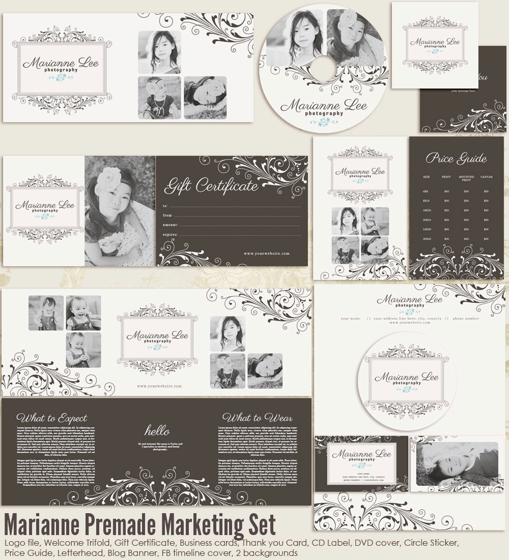 Marianne Premade Photography Marketing Set Templates