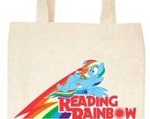 Reading Rainbow Dash - Brony Book Bag - Hand-Pressed Design