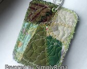 Green Patchwork Key Chain Charm