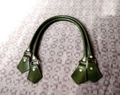 Green Genuine Leather Bag Handle 23 inches