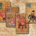 India Old Postcards Stamps Elephants Asia Post Backgrounds Decoupage Journaling Digital Collage Sheet Instant Download 051