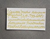 Green Letterpress Business Cards