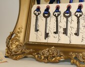 Rustic Skeleton Key Seating Chart Wedding Escort Seating tags manila shipping tags