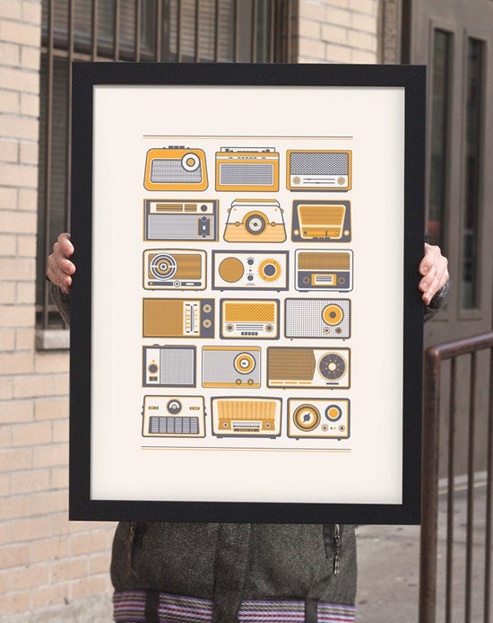 Retro Radios Poster