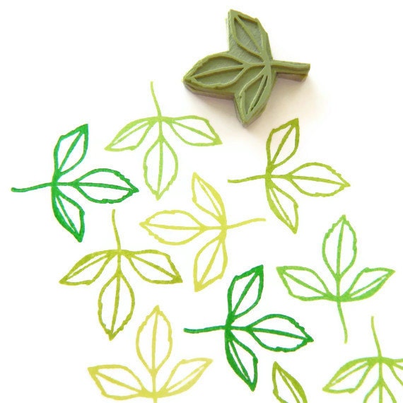 Spring Sprout Leaf Stamp - Cling Rubber Stamp