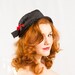 vintage 1950s hat / straw hat / Edith