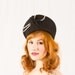 1940s vintage hat / high hat / Lucite Loop