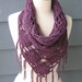 ELVIRA (Small) Triangle Cowl, Scarf, Shawl, Wrap, by ArtsyCrochet - Mulberry or Choose Your Color