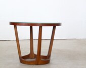 1960s Lane End Table / Mid Century Modern Round End Table