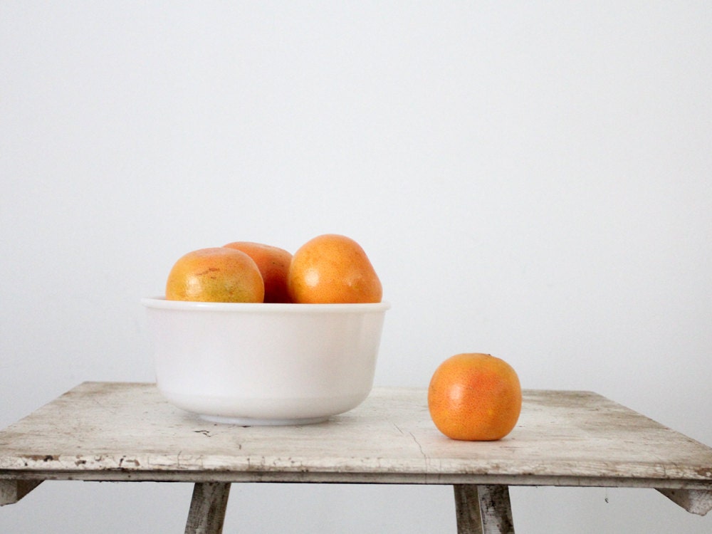 Vintage Milk Glass Bowl / Mixing Bowl
