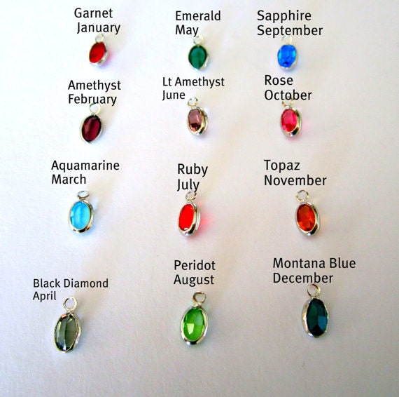 New Item - Additional Swarovski Oval Chann'el Pendant - Crystal Dangle/Drop Charm - Birthstone Charm - 6 x 4 mm