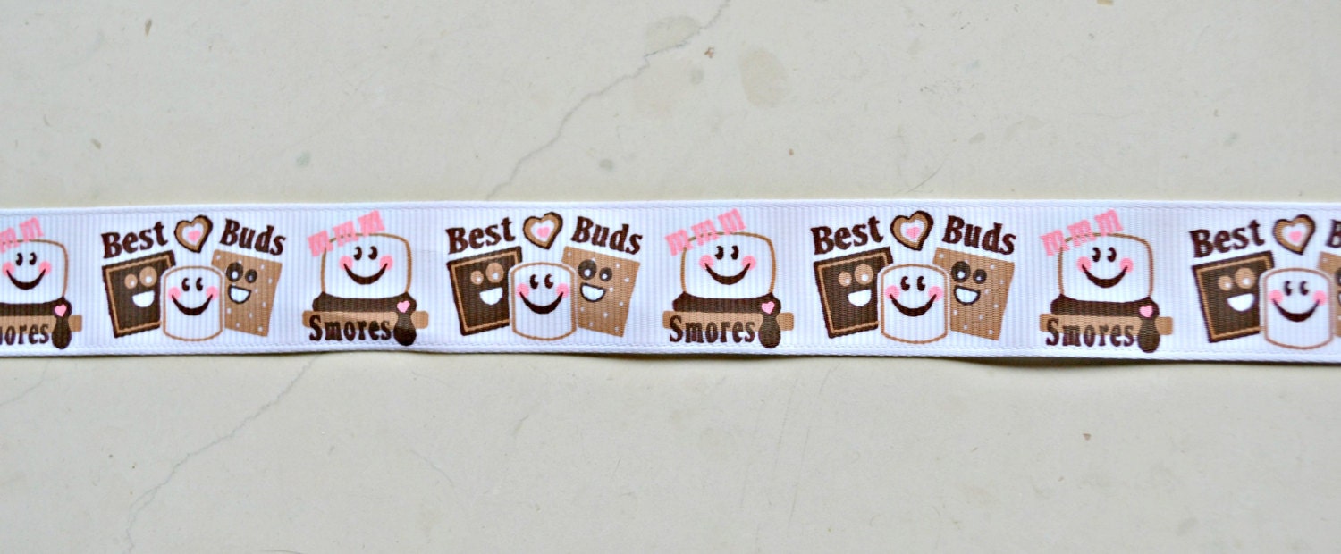 Best Buds smores on 7/8" grosgrain