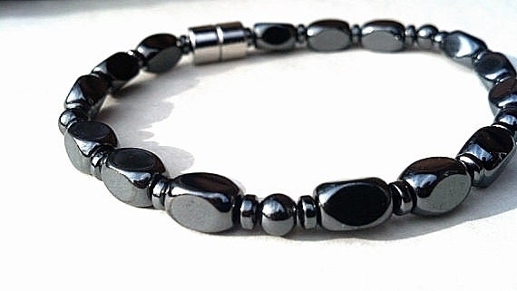 MENS Magnetic Bracelet therapy Unisex Hematite EXTREME Strength Magnetic Custom Sized Men women, pet jewelry Wellness Health