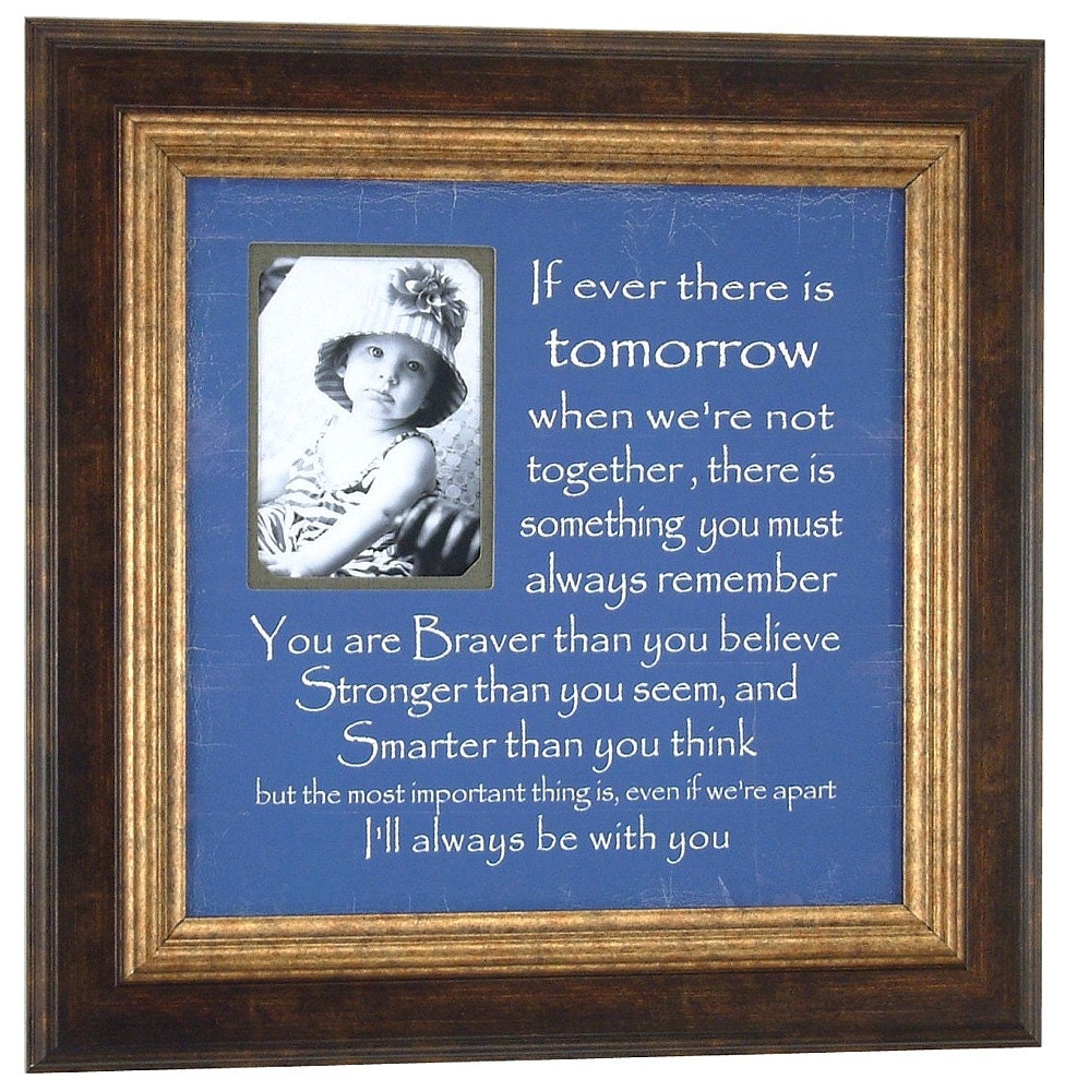 ALWAYS REMEMBER You Are Braver Personalized Picture Frames Kids Wall Decor Art Personalized Signs First Birthday Baptism ( 16 X 16 )
