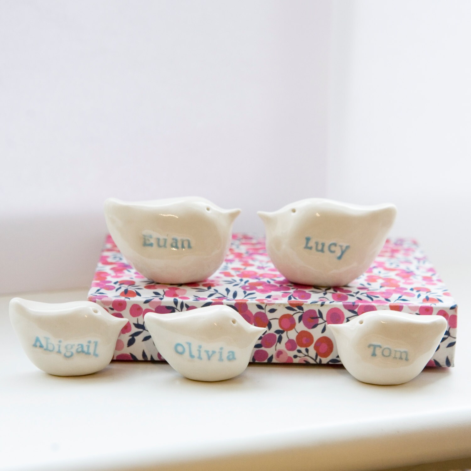 Personalized bird family 5 five bird family