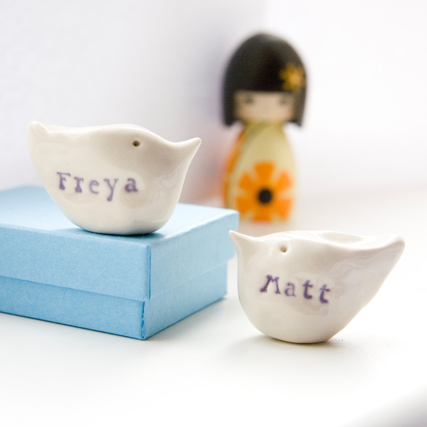 Personalised Love Birds personalized wedding cake topper gift for couples small size