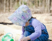Tie Dyed Elephants reversible Bonnet Baby / Toddler Sun Hat summer