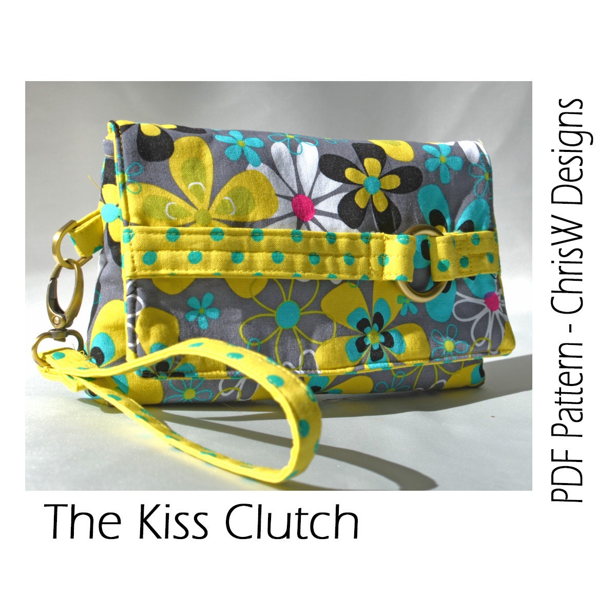 INSTANT DOWNLOAD - Clutch or Wristlet Sewing PDF digital file Pattern