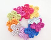Crochet Flowers - Set of 10