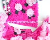 ready to ship - pettiskirt, petti tank, chunky gumball necklace, girls fashion top hat set - princess birthday set