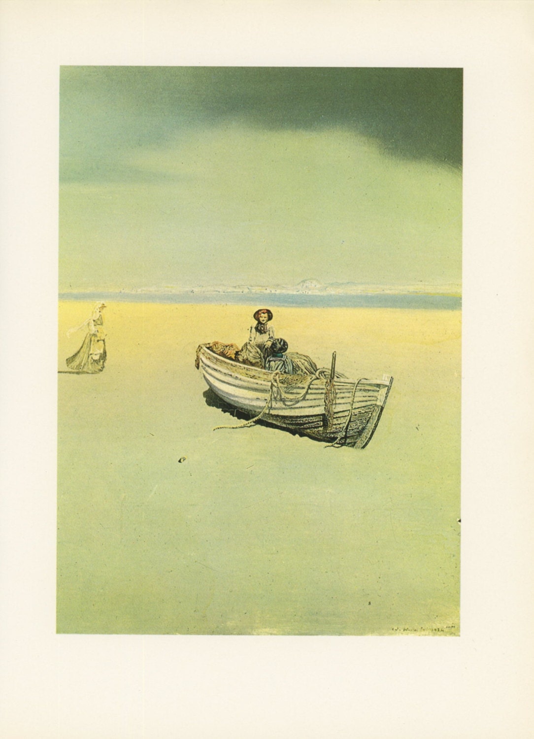 Paranoic Astral Image Closeup, Modern Art, Dali, Antique Print, USA, 1972