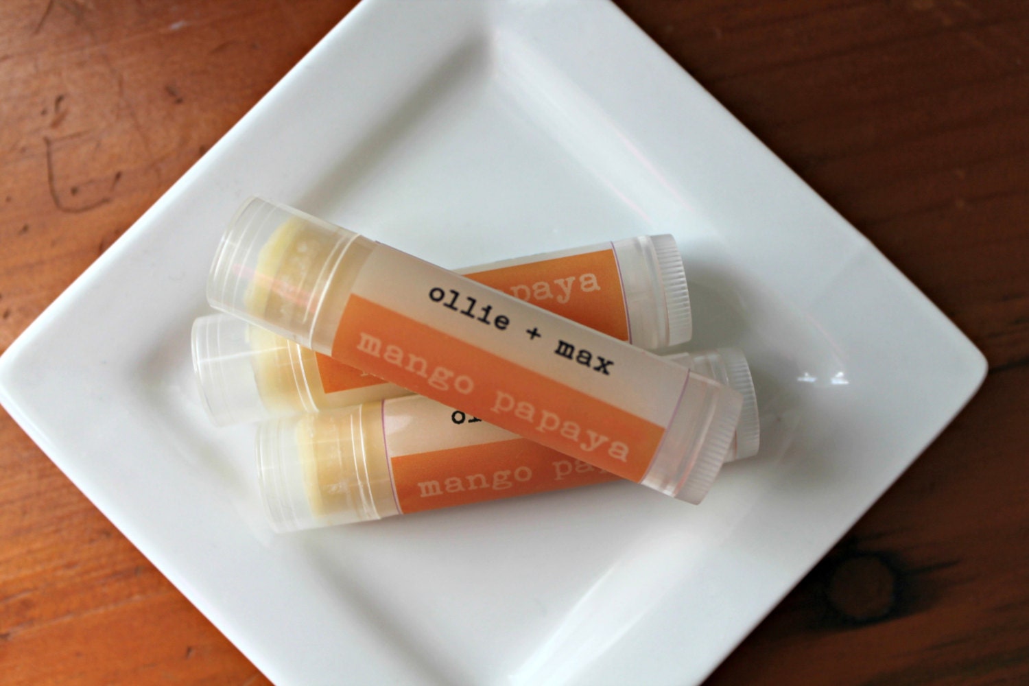 Mango Papaya  Lip Balm, All Natural and Vegan ,Organic .15oz Tube