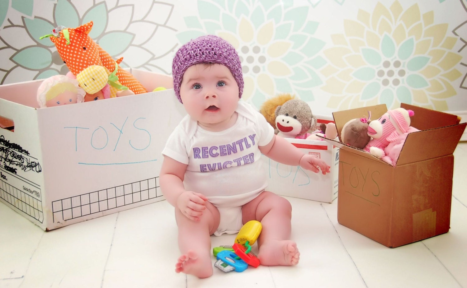 Recently Evicted - Funny Baby ONESIE - Your Color Choice