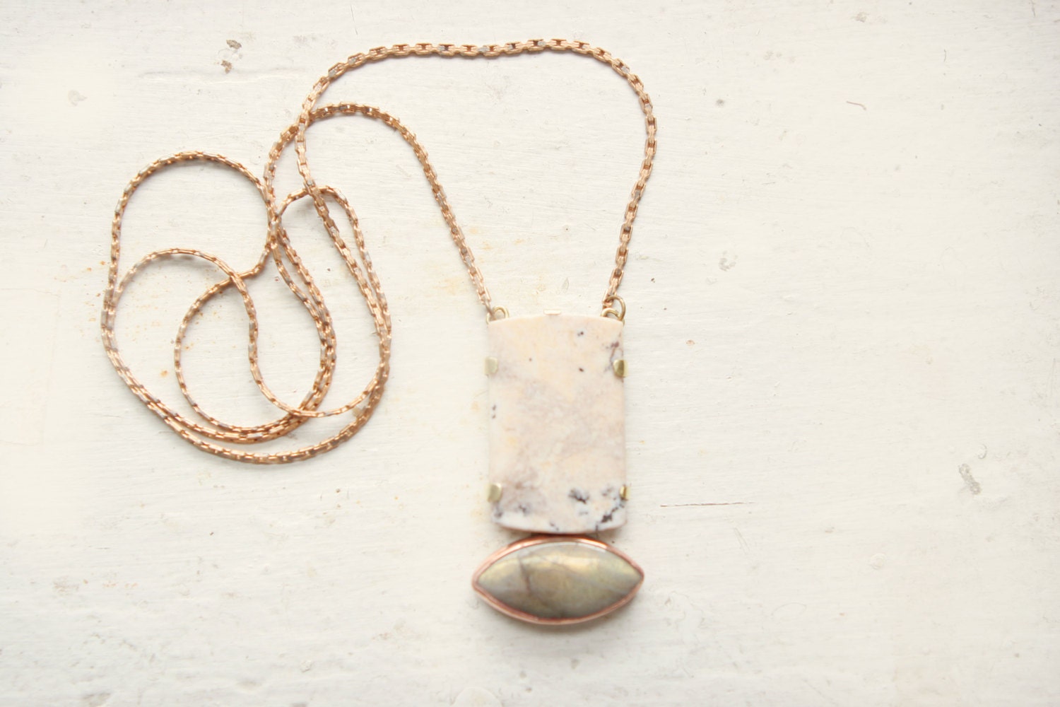 Madagascar Opal and Labradorite Necklace
