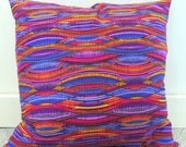 throw pillow - decorative pillow - colorful pillow - bright pillow - wave pillow - multicolored pillow - geometric pillow - accent pillow
