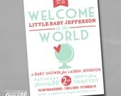 Welcome to the World DIY Printable Baby Shower Invitation