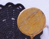 doily rug charcoal gray - round area rug crochet 90cm/3ft