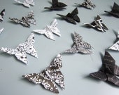 19 Black and White Congrats Medley Origami Butterflies