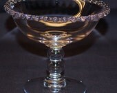 Vintage "CANDLEWICK" two bead 4 1/2 inch compote by the Imperial Glass Co., ca 1937-60S