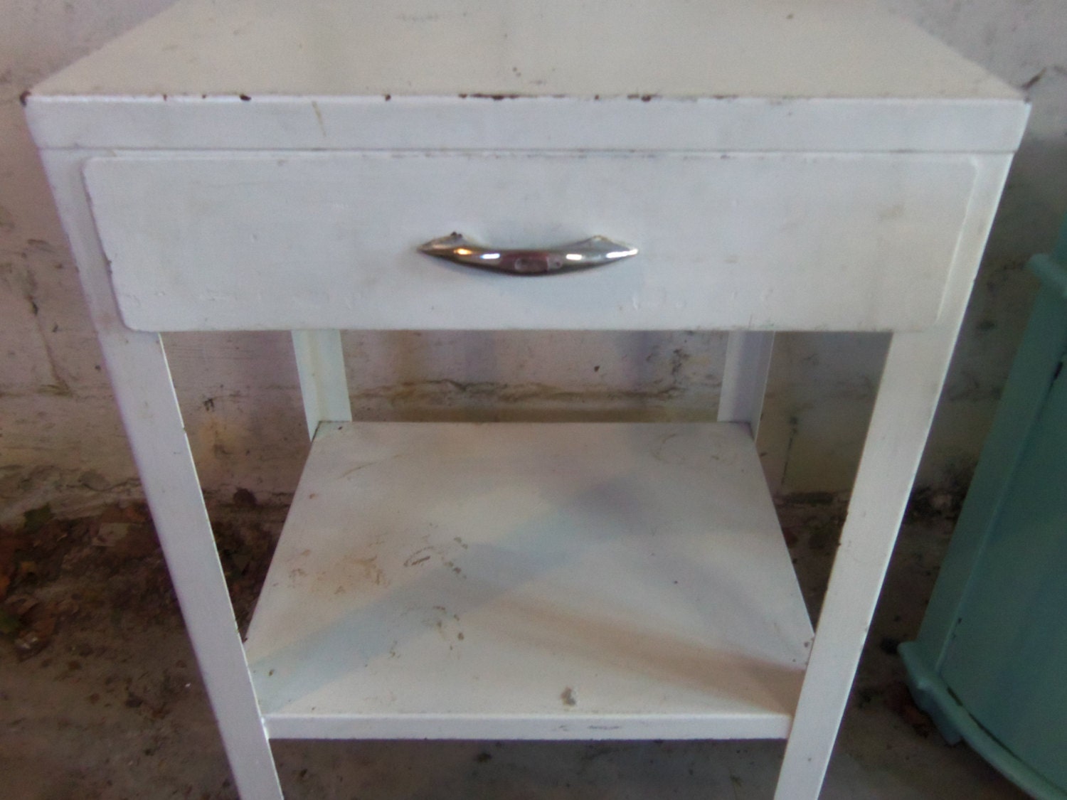 Mid Century Medical Metal Stand  Table used  as prop on All My Children Set Soap Opera